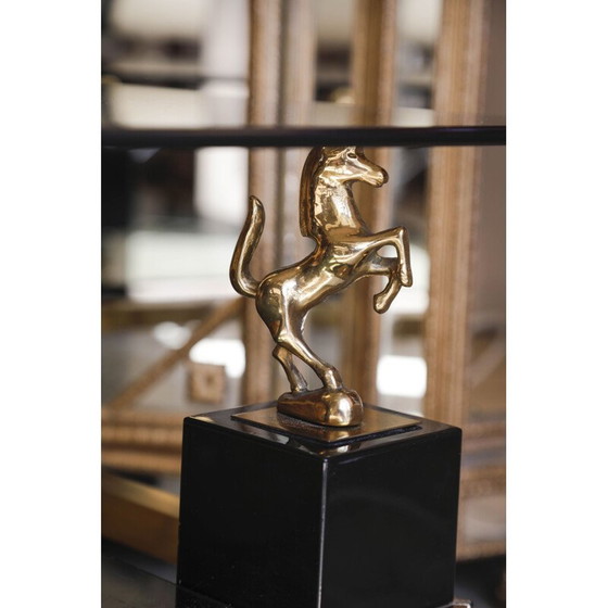 Image 1 of Vintage zwart gelakte houten salontafel, Italië 1960