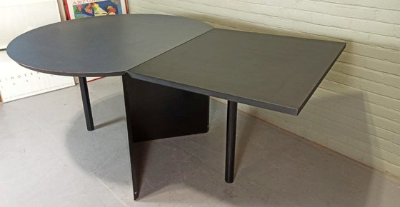 Image 1 of Vintage Postmoderne Geometrische Uitschuifbare Eettafel