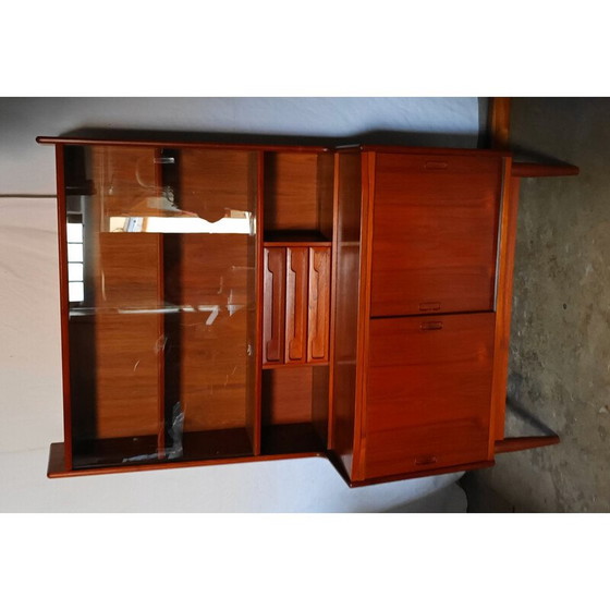 Image 1 of Vintage teak en glazen secretaire, 1960