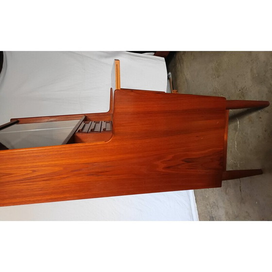 Image 1 of Vintage teak en glazen secretaire, 1960