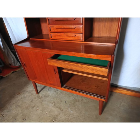 Image 1 of Vintage teak en glazen secretaire, 1960