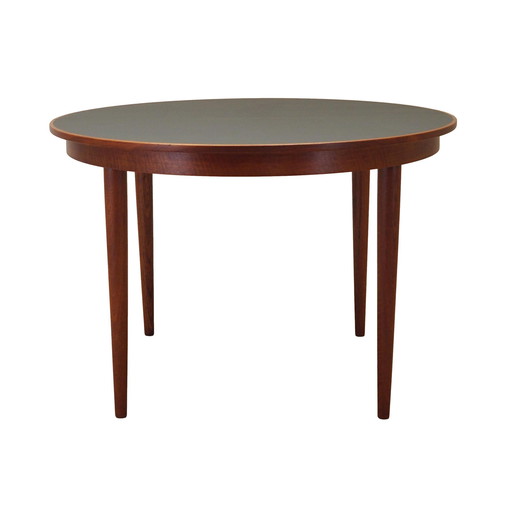 Ronde teakhouten tafel, Deens ontwerp, 1970S, Productie: Denemarken