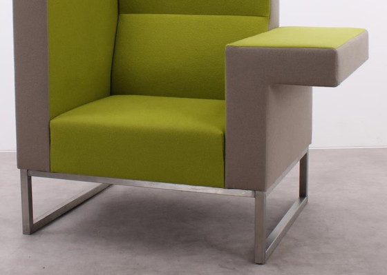 Image 1 of Casala Palau Bricks fauteuil groen/grijs