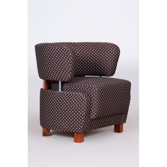 Image 1 of Vintage stoffen fauteuil, Frankrijk 1920
