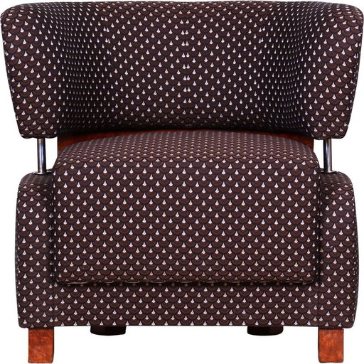 Vintage stoffen fauteuil, Frankrijk 1920