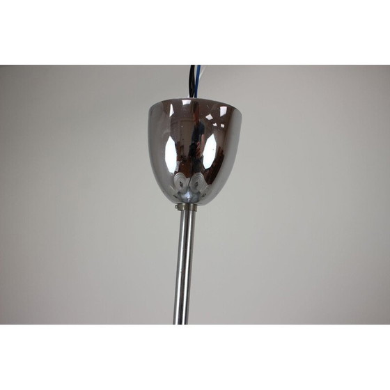 Image 1 of Vintage art deco kroonluchter van metaal en glas, Tsjecho-Slowakije 1930