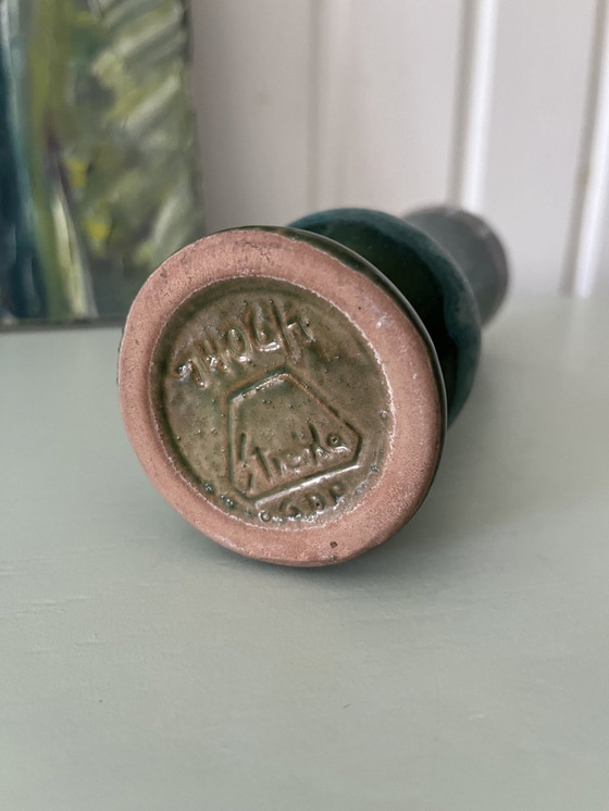 Image 1 of Kleurrijke Vaas Strehla Gdr Keramiek, West-Duitsland Vintage Keramiek, Art Deco