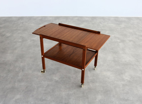 Image 1 of Vintage Teak Serveerwagen/Sidetable