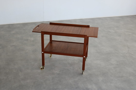 Image 1 of Vintage Teak Serveerwagen/Sidetable