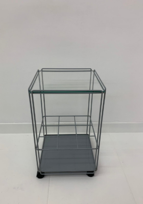 Image 1 of Max Sauze voor Atrow 'Isocele' bar cart bijzettafel 1970's