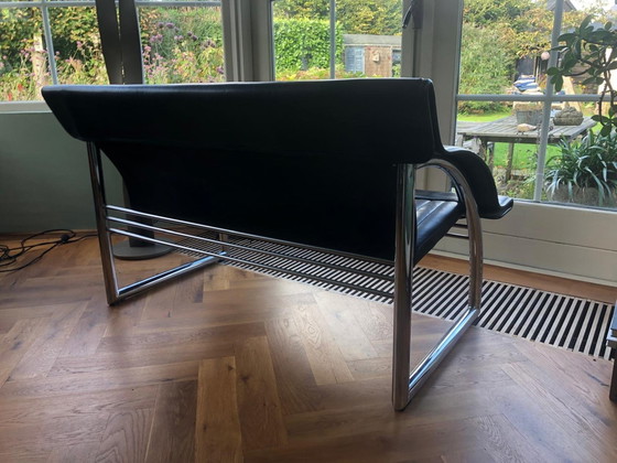 Image 1 of De Sede Ds127 Zwart Lederen Bank