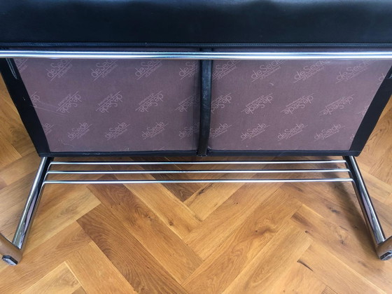 Image 1 of De Sede Ds127 Zwart Lederen Bank