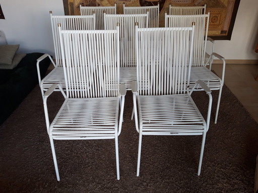 8X Mauser "Spaghetti" stoelen, 1970