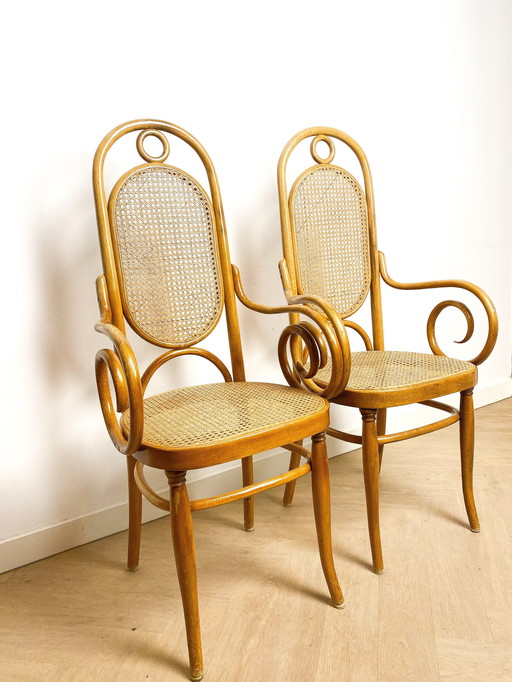 2 X Thonet Stoel, Lange Jan, 207Rf