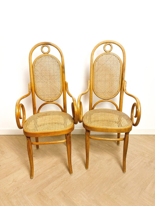 2 X Thonet Stoel, Lange Jan, 207Rf