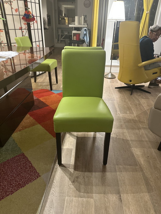 6x Eetkamerstoelen Appeltjes Groen