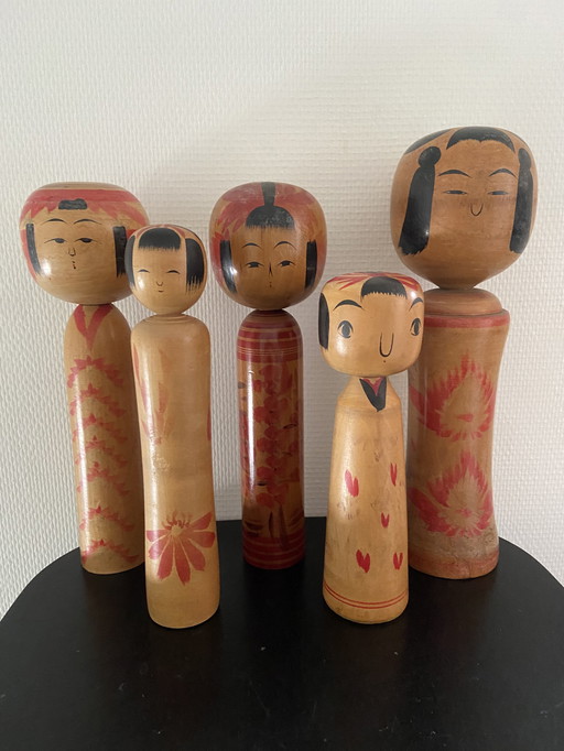 Set vintage Kokeshi