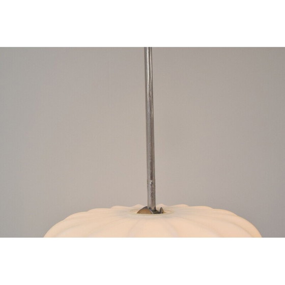 Image 1 of Vintage glazen en metalen hanglamp, Tsjechië 1960