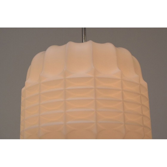 Image 1 of Vintage glazen en metalen hanglamp, Tsjechië 1960