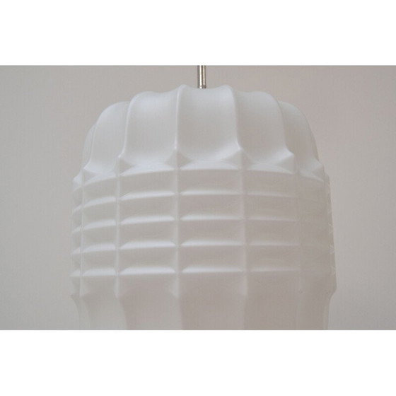 Image 1 of Vintage glazen en metalen hanglamp, Tsjechië 1960