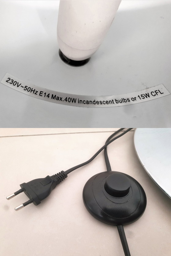 Image 1 of Vloerlamp Vintage Oogbol Verchroomde Tulp Voet - 3 Verstelbare Bollen