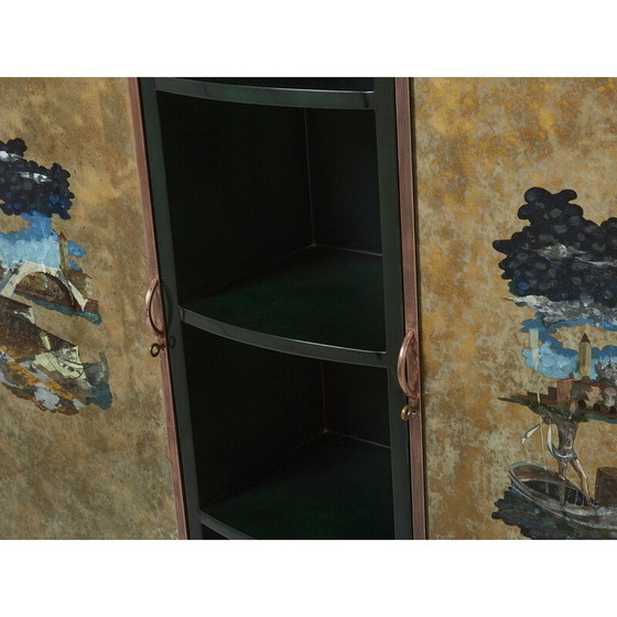 Image 1 of Vintage Art Deco gelakt kabinet door René Drouet en Pierre Adrien Ekman, 1938
