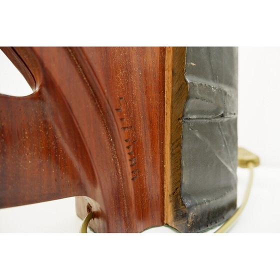 Image 1 of Paar vintage gebeeldhouwde tafellampen van Gianni Pinna, Italië 1970