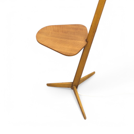 Image 1 of Mid Century Houten Vloerlamp Door Krásná Jizba, 1950S