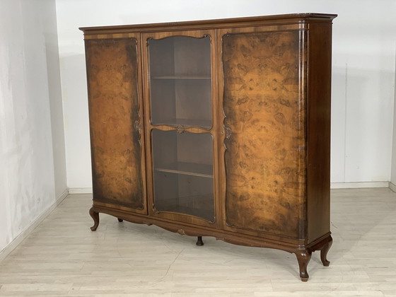 Image 1 of Chippendale dressoir vitrinekast woonkamer kast antiek rond 1920