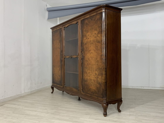 Image 1 of Chippendale dressoir vitrinekast woonkamer kast antiek rond 1920