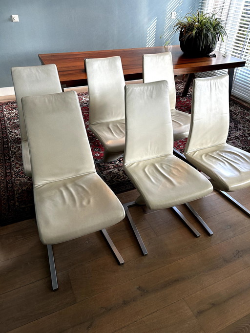 6x Rolf Benz Eetkamer Stoelen 7800 Stu