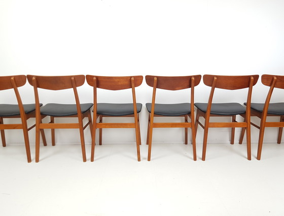 Image 1 of 6 Deense farstrup eettafel stoelen zwart skai 