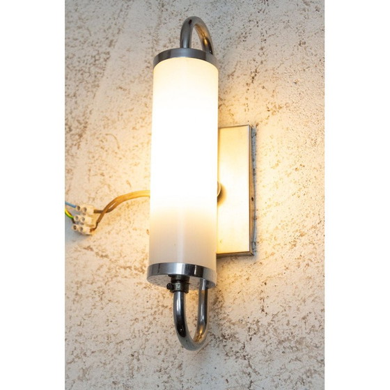 Image 1 of Vintage verchroomde "Bauhaus" wandlamp, Tsjechoslowakije 1930
