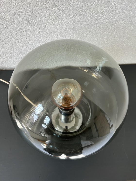 Image 1 of Peill & Putzler Rookglas Paddestoel Lamp 60'S