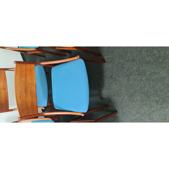 Image 1 of Set van 6 vintage teakhouten eetkamerstoelen van Vestervig Eriksen voor Møbelfabrik Aarhus, Denemarken