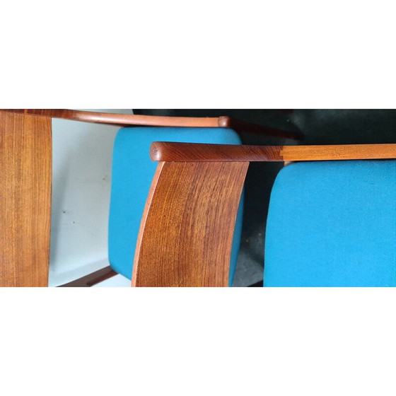 Image 1 of Set van 6 vintage teakhouten eetkamerstoelen van Vestervig Eriksen voor Møbelfabrik Aarhus, Denemarken