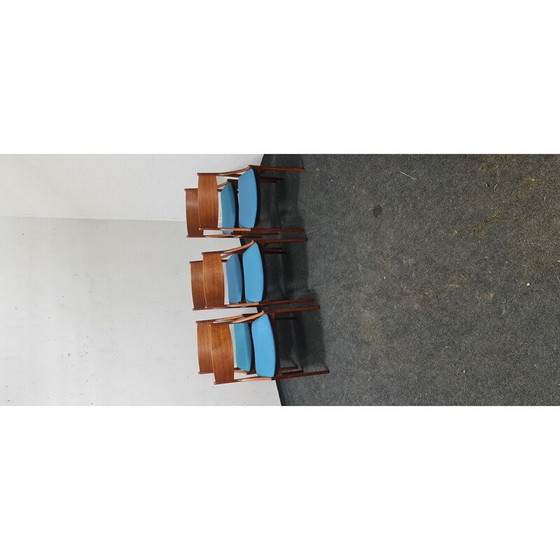 Image 1 of Set van 6 vintage teakhouten eetkamerstoelen van Vestervig Eriksen voor Møbelfabrik Aarhus, Denemarken