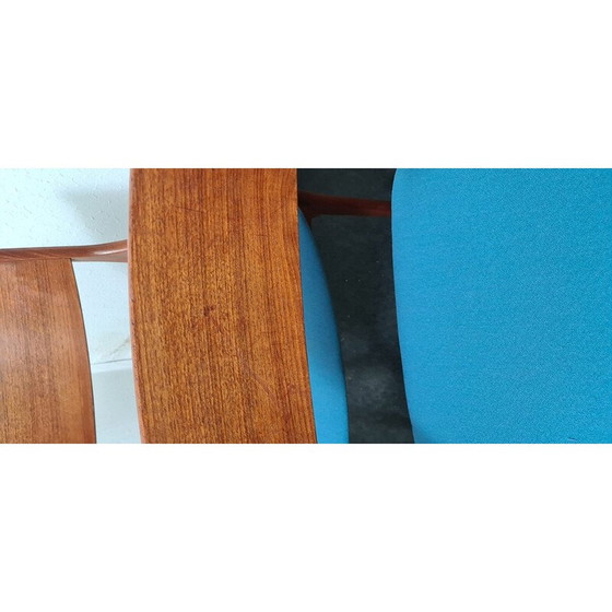 Image 1 of Set van 6 vintage teakhouten eetkamerstoelen van Vestervig Eriksen voor Møbelfabrik Aarhus, Denemarken