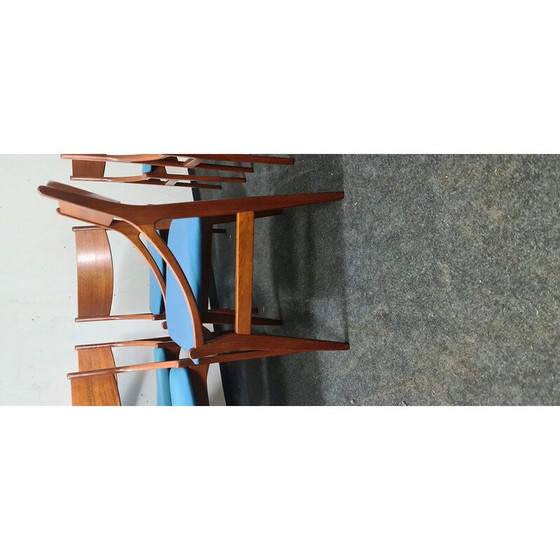 Image 1 of Set van 6 vintage teakhouten eetkamerstoelen van Vestervig Eriksen voor Møbelfabrik Aarhus, Denemarken
