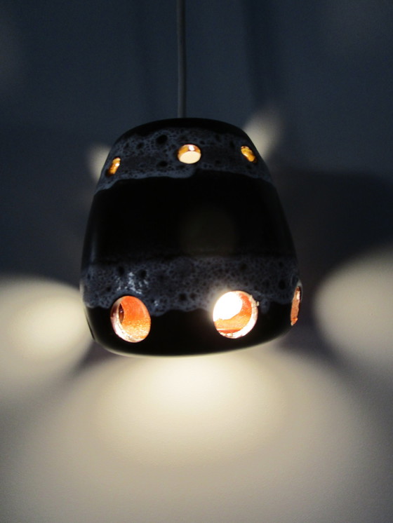 Image 1 of Lief klein vintage jaren '70 keramiek lava hanglampje