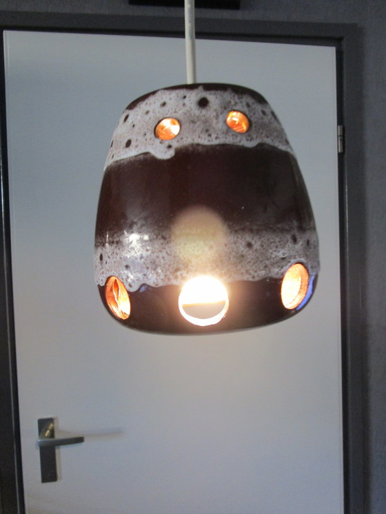 Image 1 of Lief klein vintage jaren '70 keramiek lava hanglampje