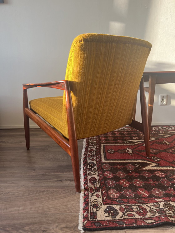 Image 1 of 2x Midcentury Teakhouten Easy Chairs met Tafel