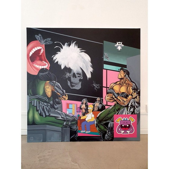 Image 1 of Vintage Warhol pop portret door Pierre Jacob, 2020