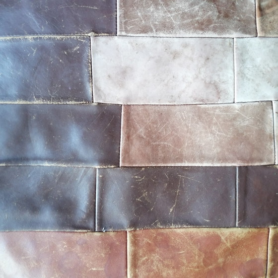 Image 1 of Patchwork Vintage Poef jaren 70ties