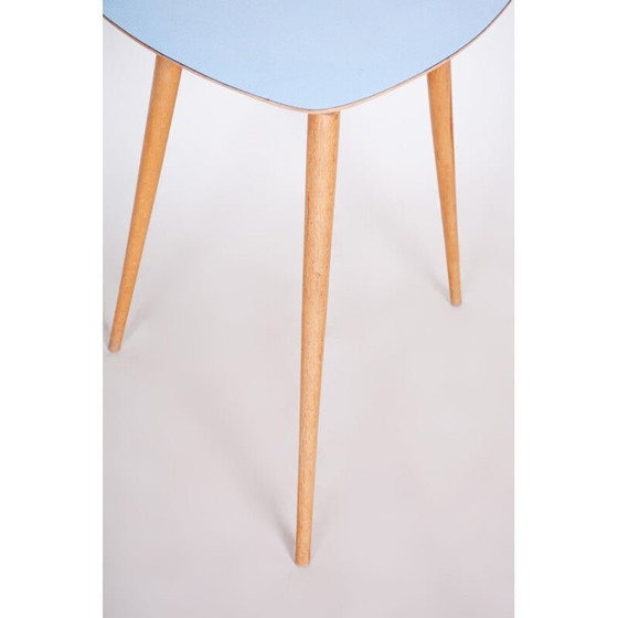 Image 1 of Vintage bijzettafeltje van beukenhout en formica, Tsjecho-Slowakije 1950