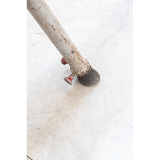 Image 1 of Vintage trainingspaard van bruin leer en metaal, 1950