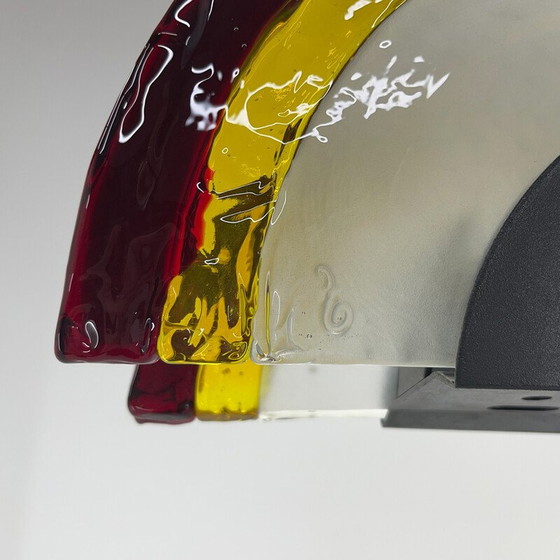 Image 1 of Vintage italiaanse vloerlamp in Murano glas en metaal van Av Mazzega, Italië 1980