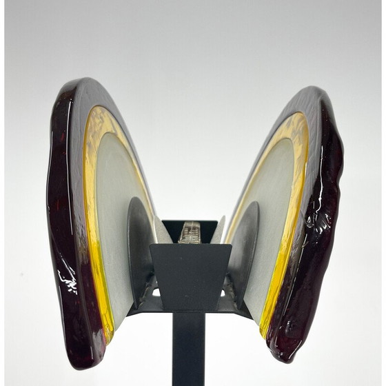 Image 1 of Vintage italiaanse vloerlamp in Murano glas en metaal van Av Mazzega, Italië 1980