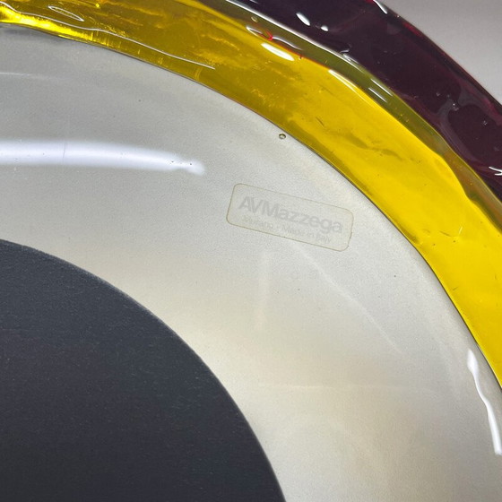 Image 1 of Vintage italiaanse vloerlamp in Murano glas en metaal van Av Mazzega, Italië 1980