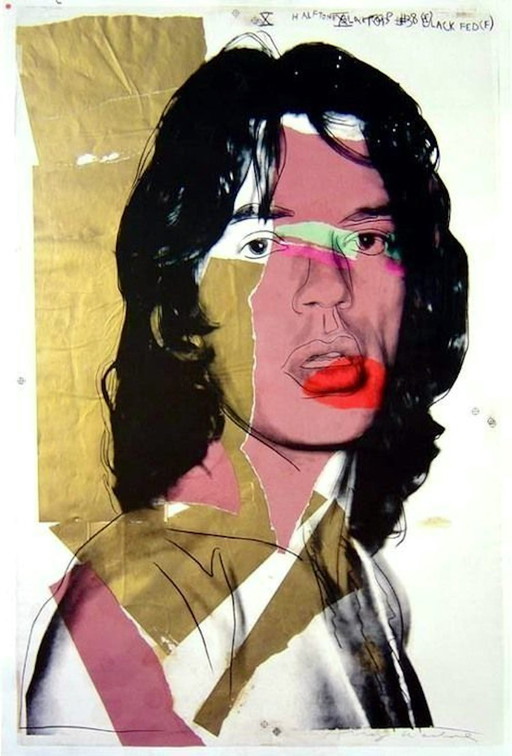 Andy Warhol ---Mick Jagger Uit 2010--Met Certificaat